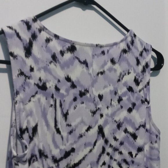 KASPER Women's Purple Print Stretch Sleeveless Blouse Size XS - Picture 8 of 8